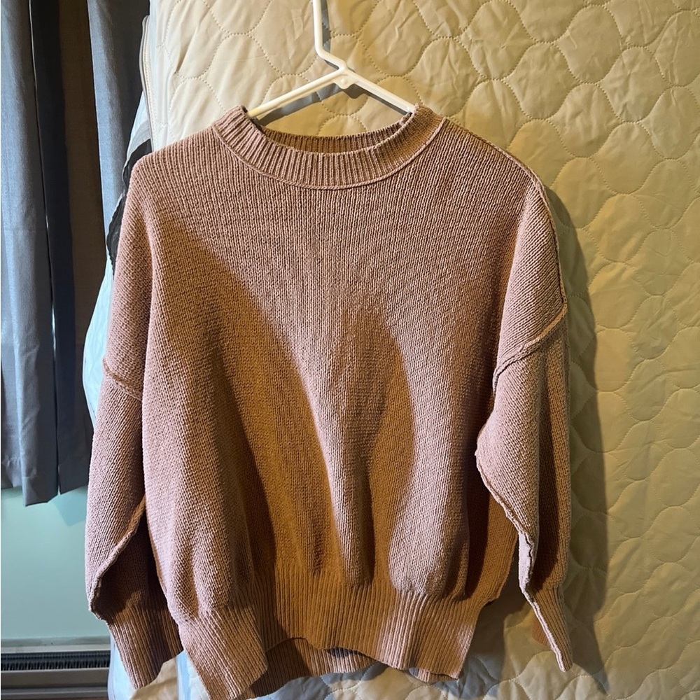 Abercrombie & Fitch Women's Crewneck Sweater - Dusty Mauve - Picture 1 of 4